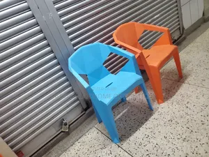 Photo - Blue* Diamond Plastic Chair and Orange