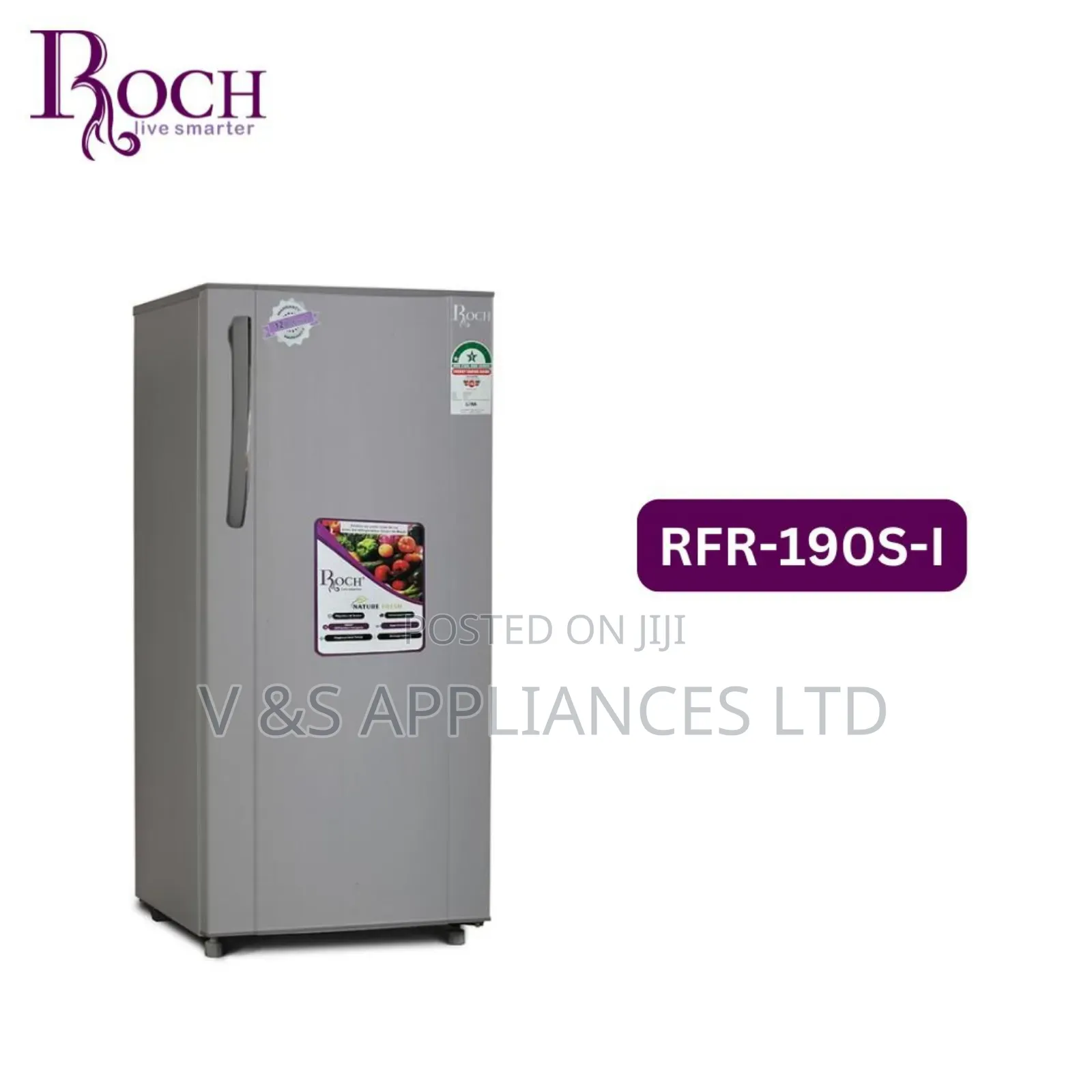 190l Roch Fridge Single Door