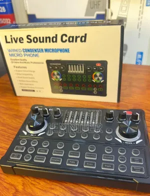 Photo - M3 Sound Card RGB Led Wireless Bluetooth Dj Mixer Sound Card