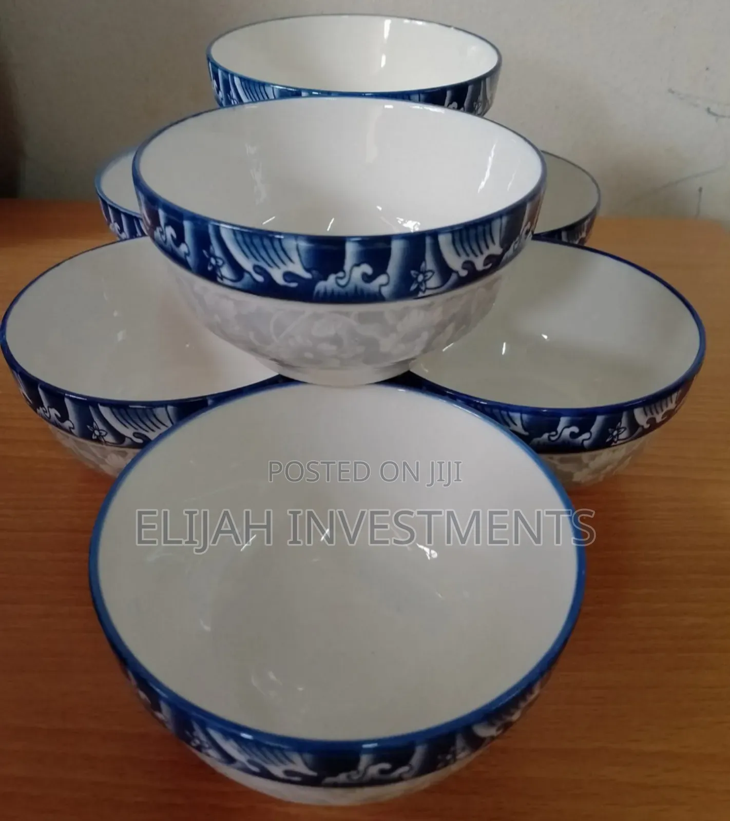 6pcs Set of Ceramic Soup Salad Bowls