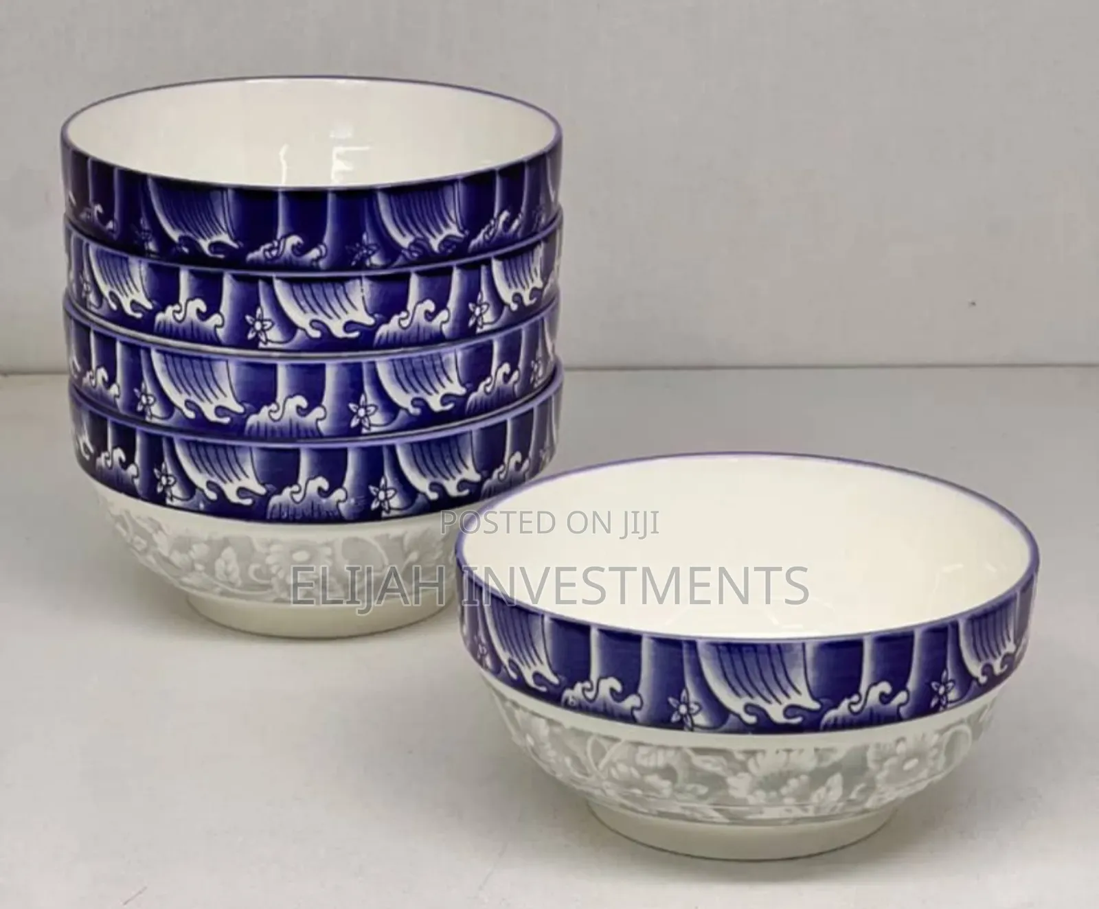 6pcs Set of Ceramic Soup Salad Bowls