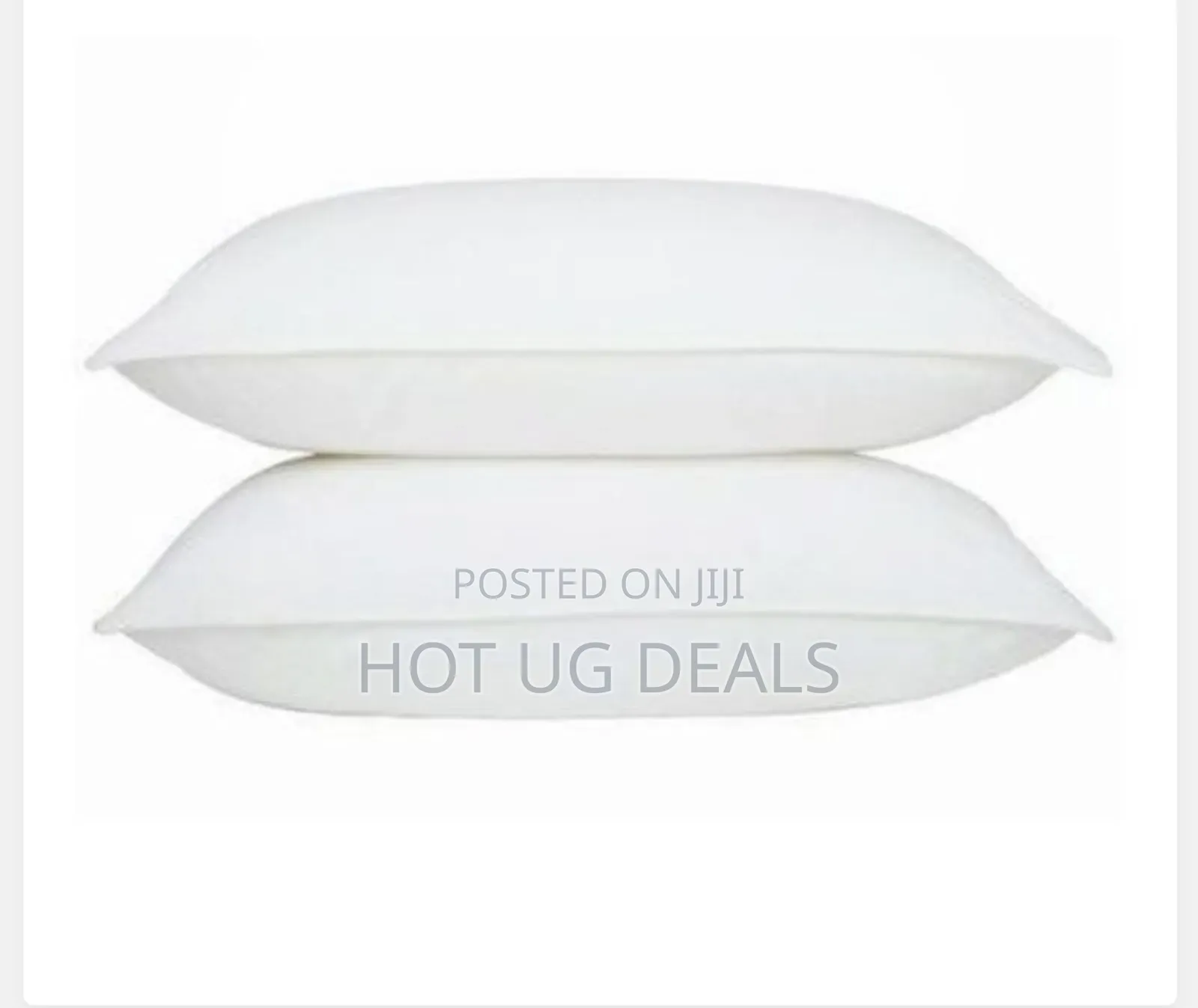 A Set Of 2 Fibre Pillows, Big - White