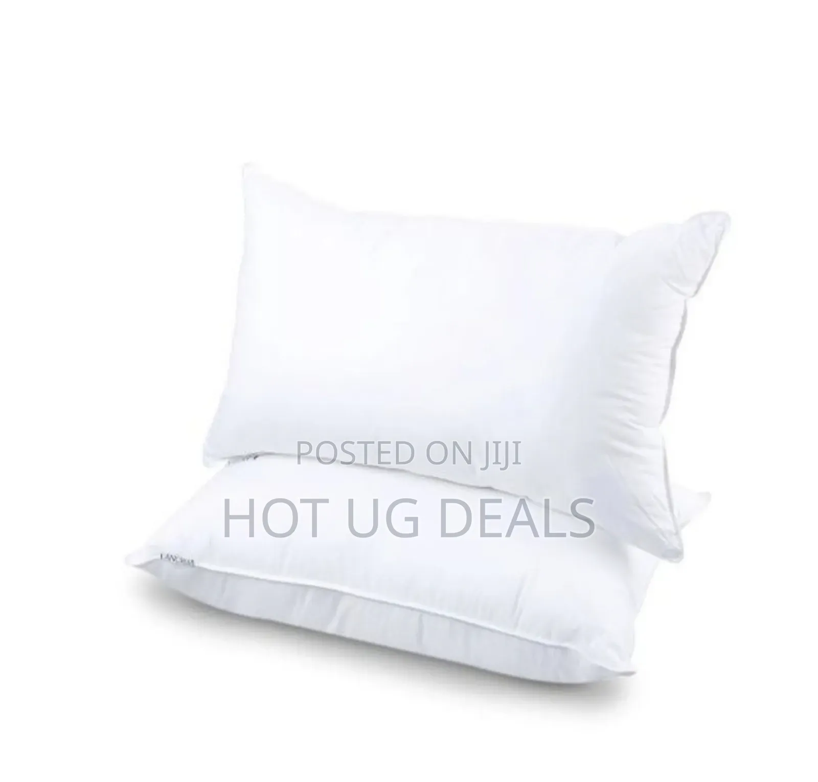 A Set Of 2 Fibre Pillows, Big - White
