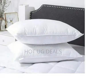 A Set Of 2 Fibre Pillows, Big - White