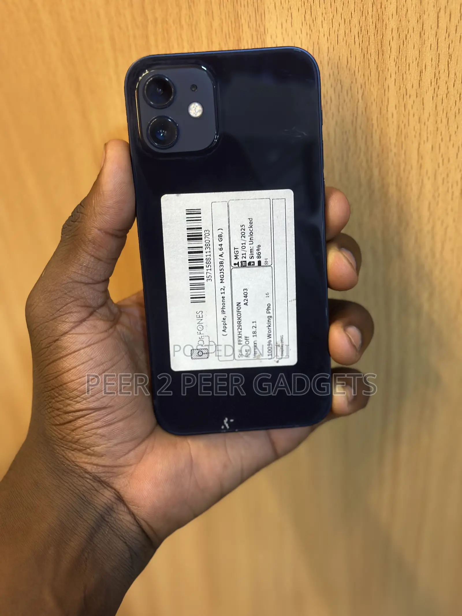 New Apple iPhone 12 64 GB Blue