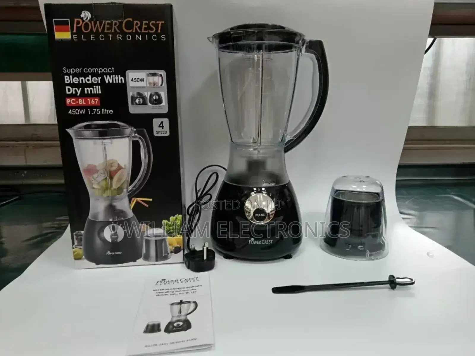 Powercrest Blender With Dry Mill