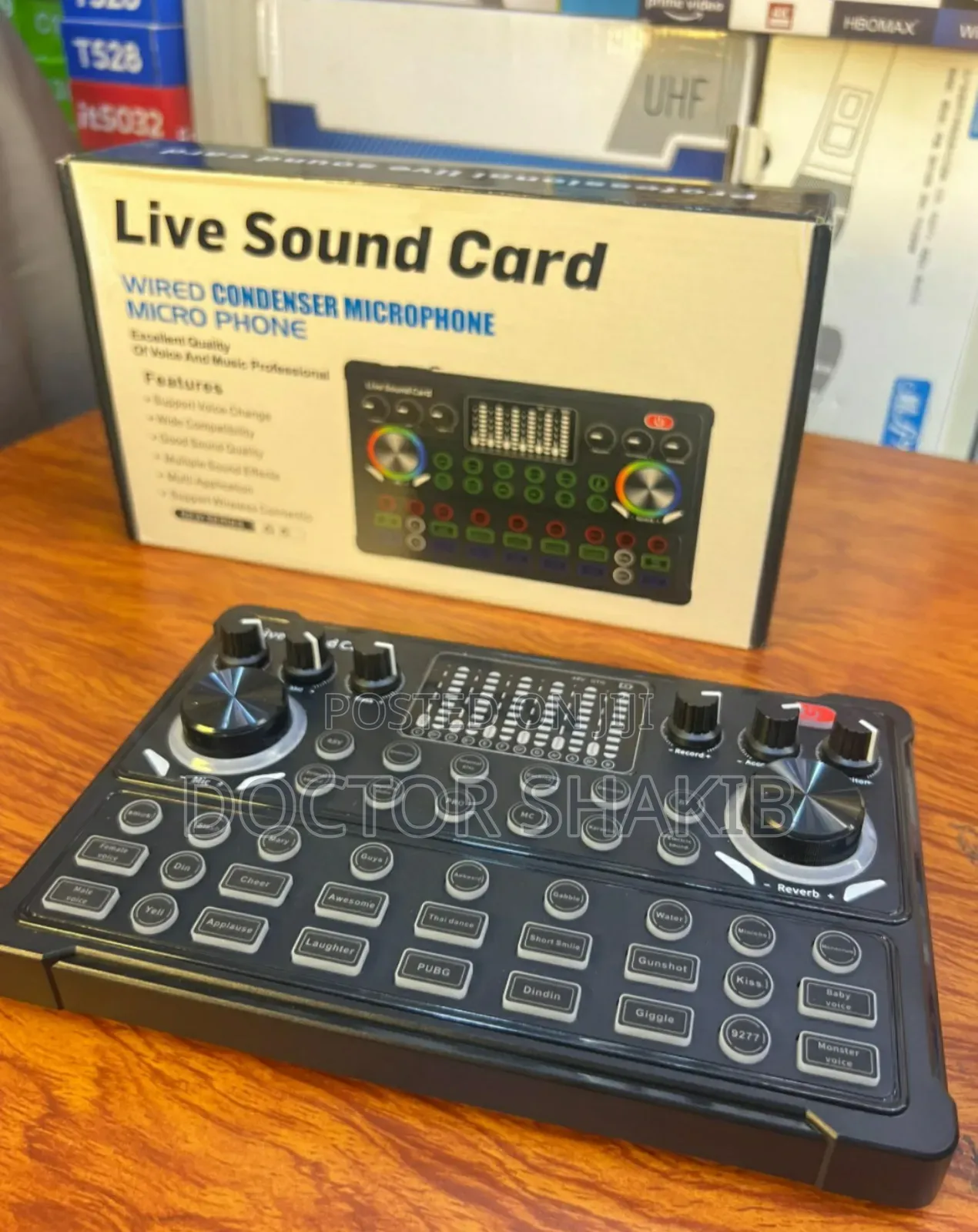 New M3 Live Sound Card With a Wired Condenser Microphone