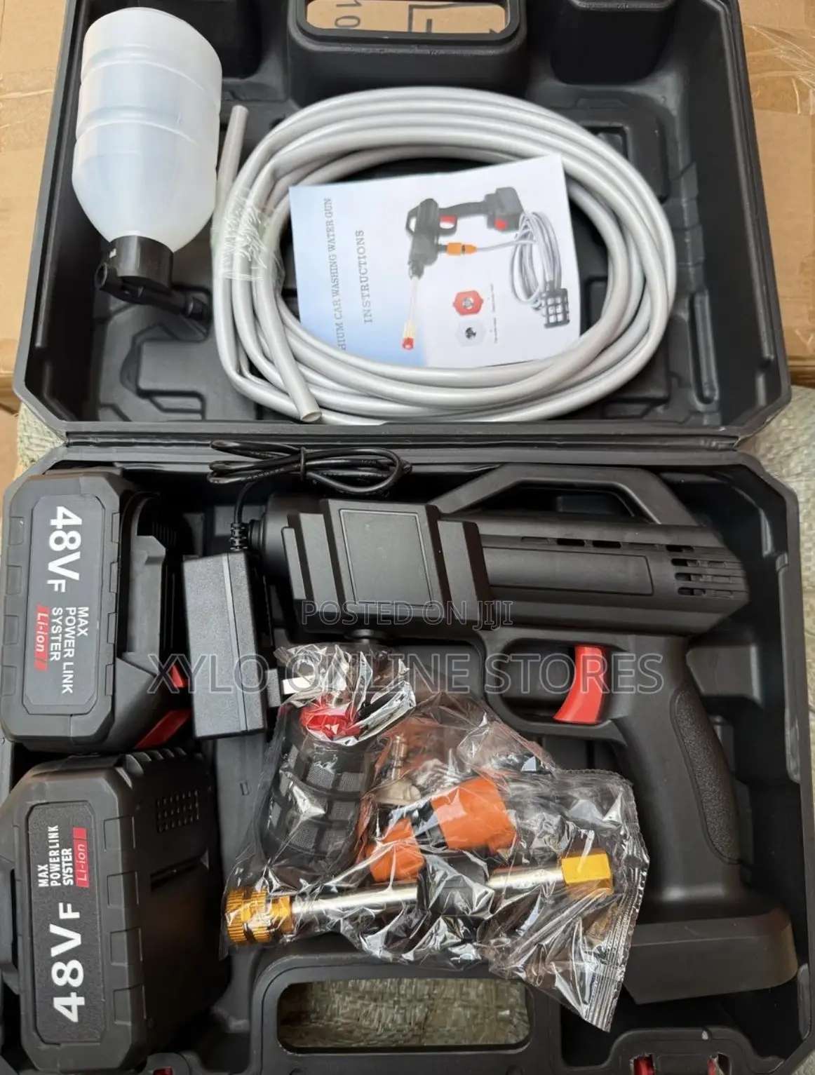 Cordless High Pressure Car Washer With 2 Batteries