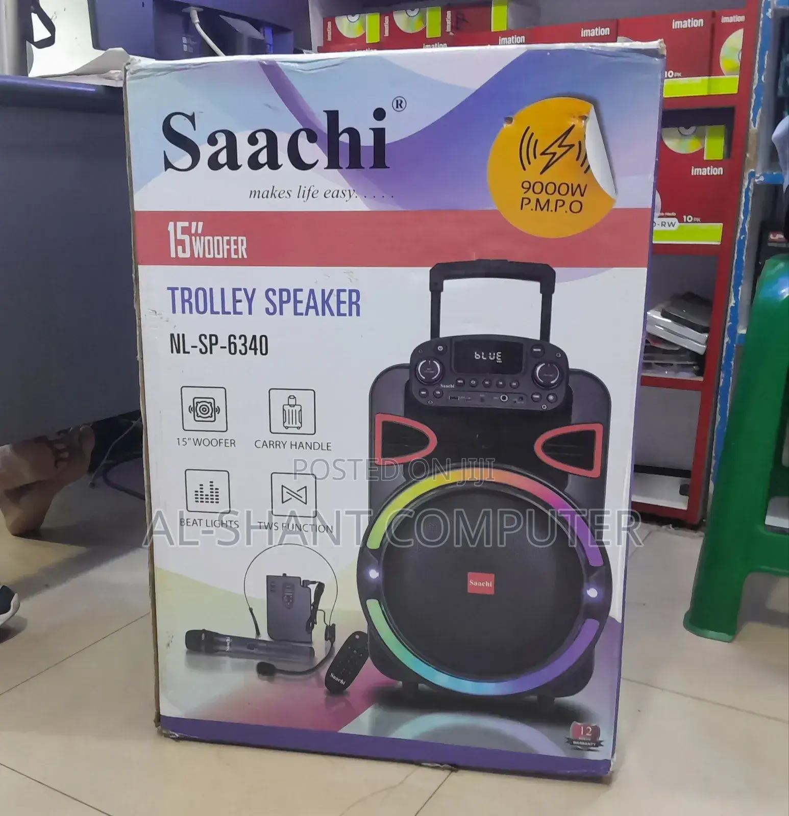 Saachi 15" Trolly Speaker/Woofer