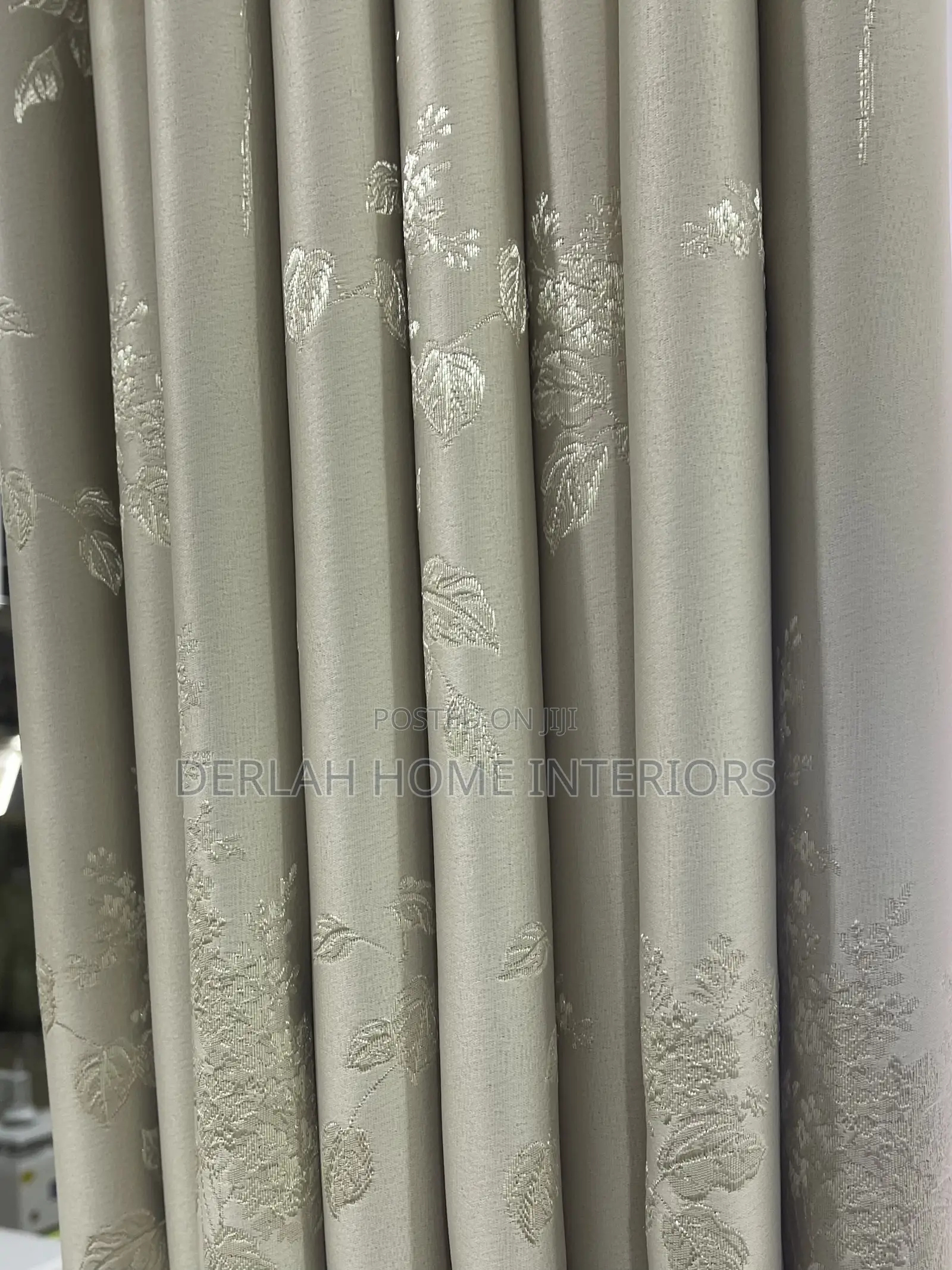 Thunder Design Brown Curtain