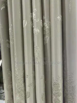 Thunder Design Brown Curtain