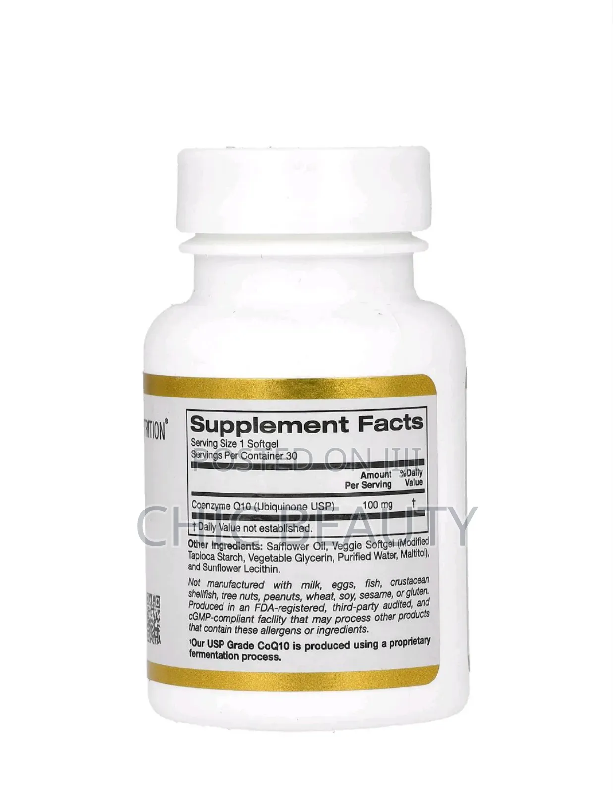 California Gold Nutrition Coq10 30 Soft Gels