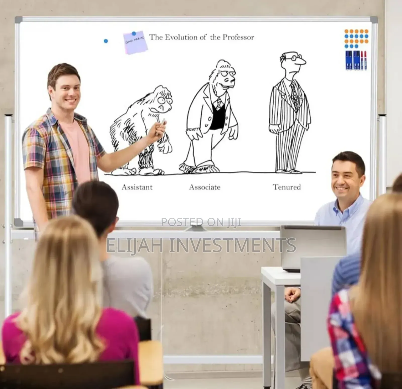 90cmby150cm White Board With Adjustable Stand