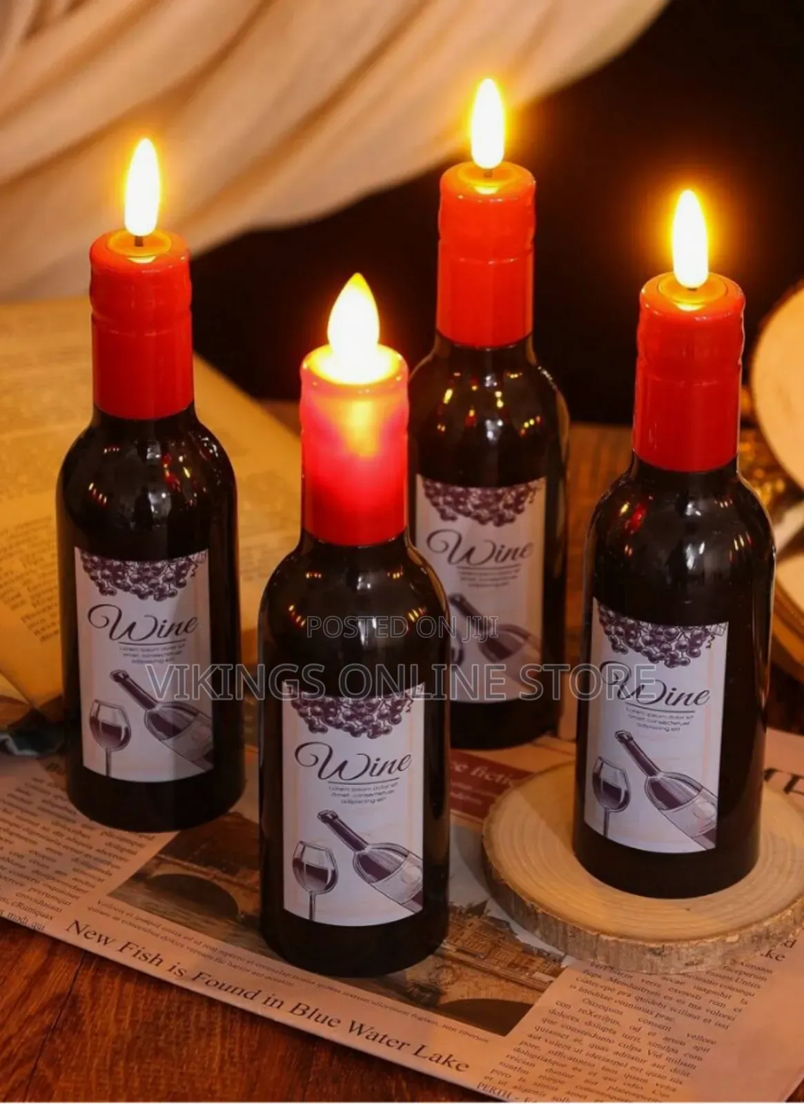 Night Eve Light Wine Bottle Candle