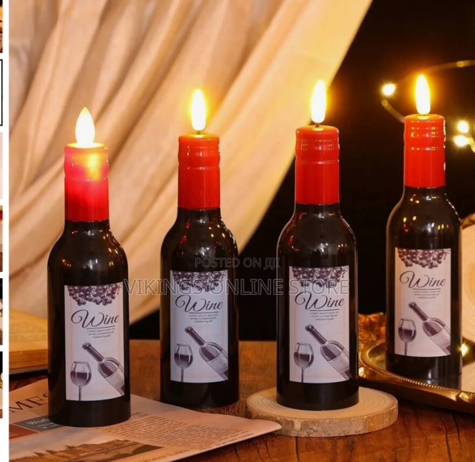 Night Eve Light Wine Bottle Candle