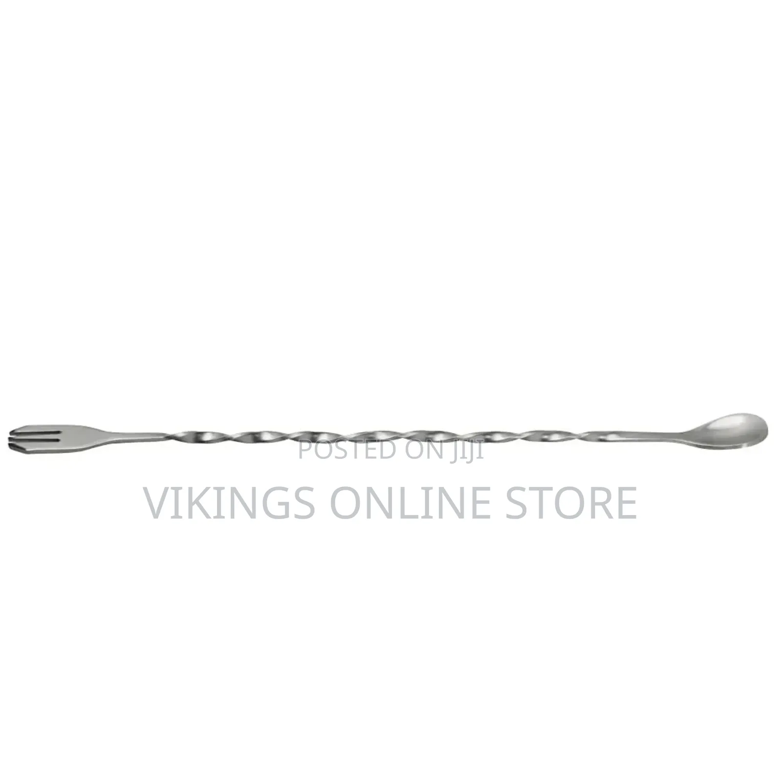 Silver Ballerina Spoon With Fork Elongated Spiral Handle