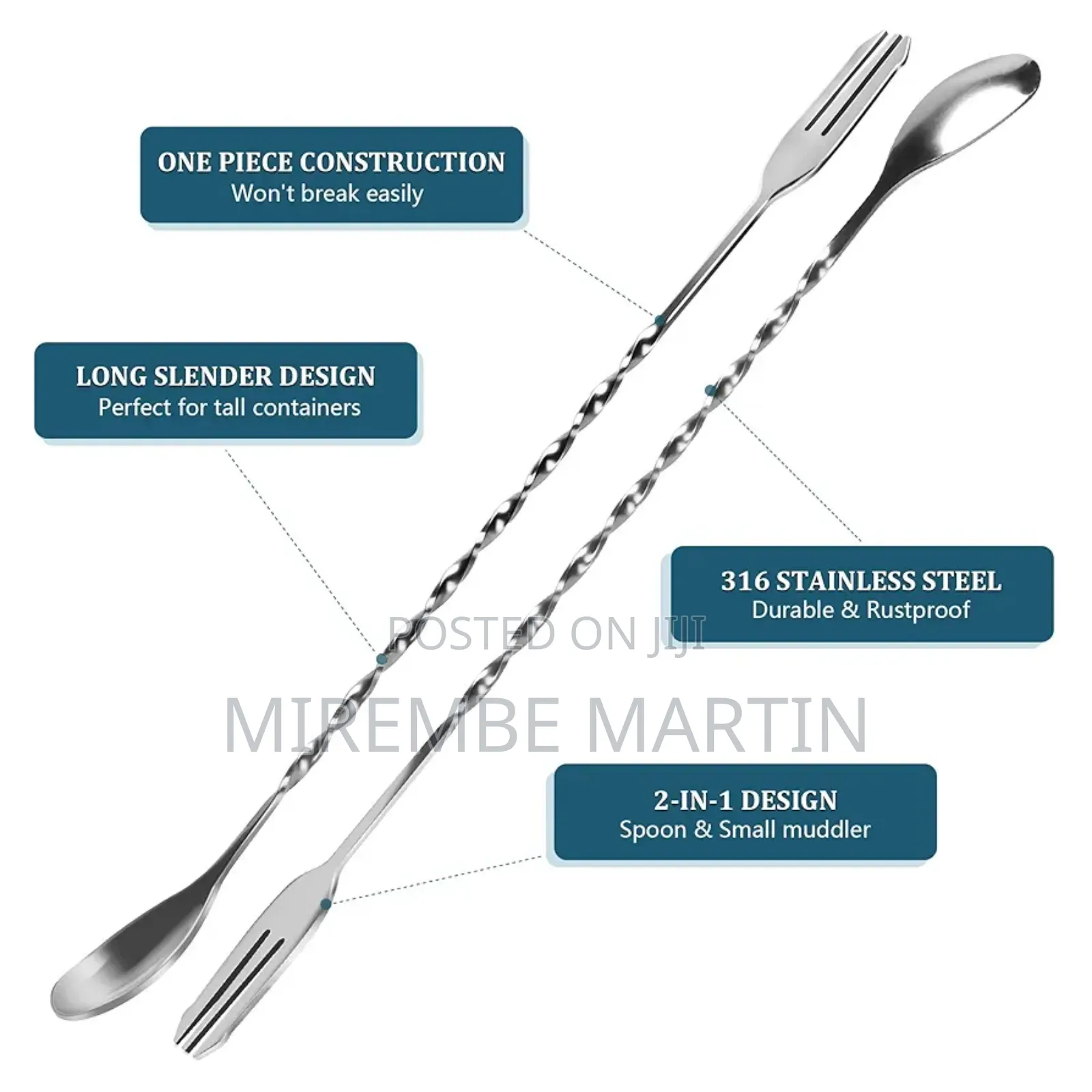 Bar Spoon 12.7 Inches Cocktail Mixing Spoon