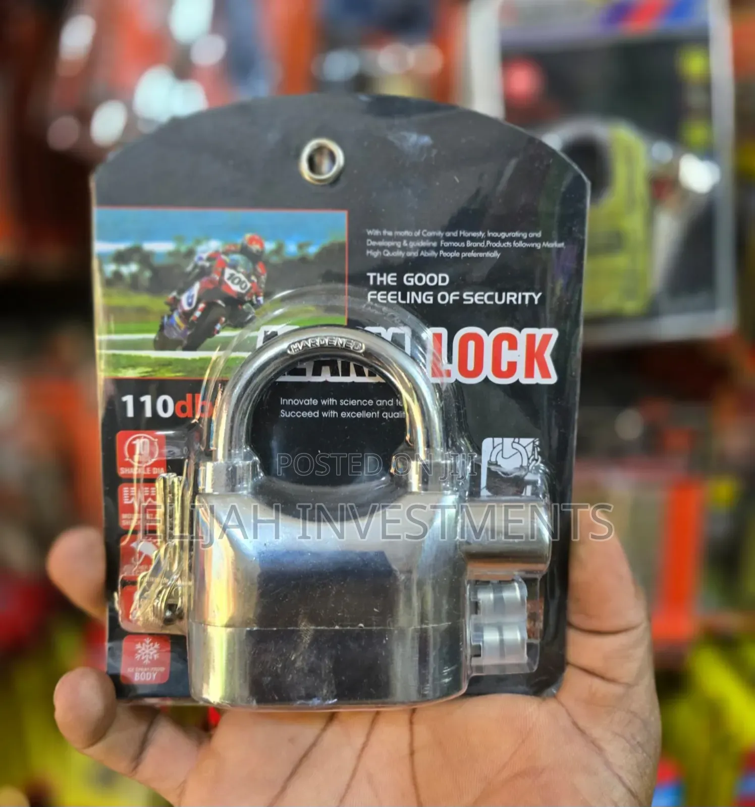 Hardened Stainless Steel Alarm Padlock