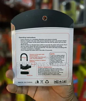 Hardened Stainless Steel Alarm Padlock