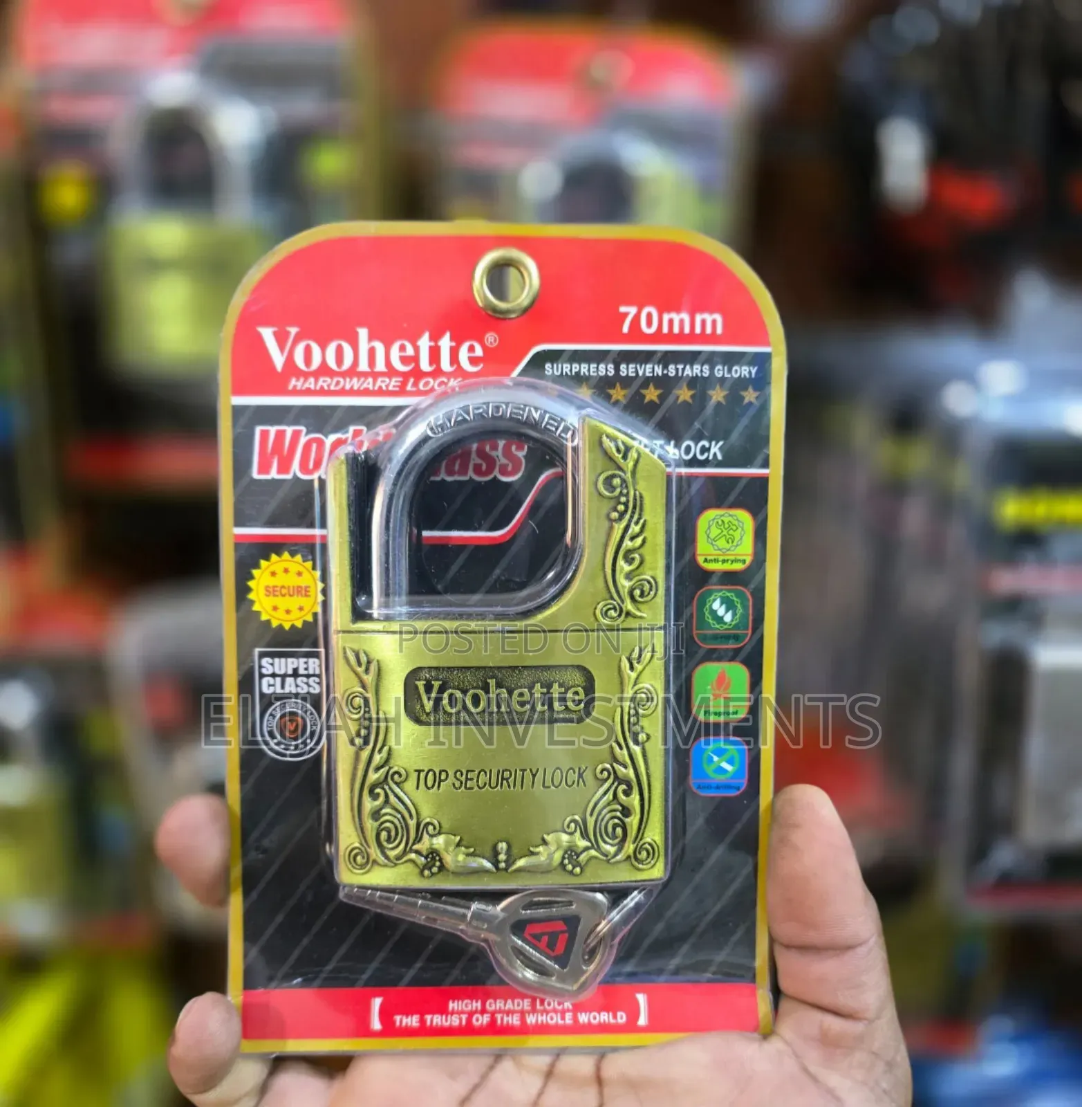 Voohette 70mm Anti Rust Top Security Padlock