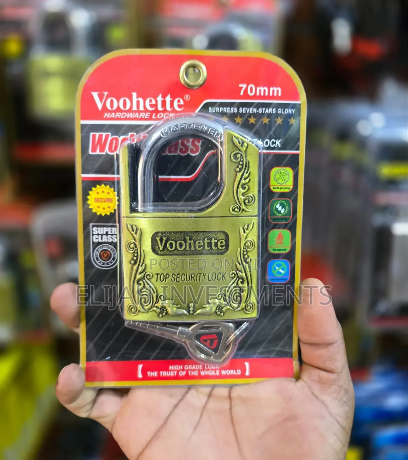 Voohette 70mm Anti Rust Top Security Padlock