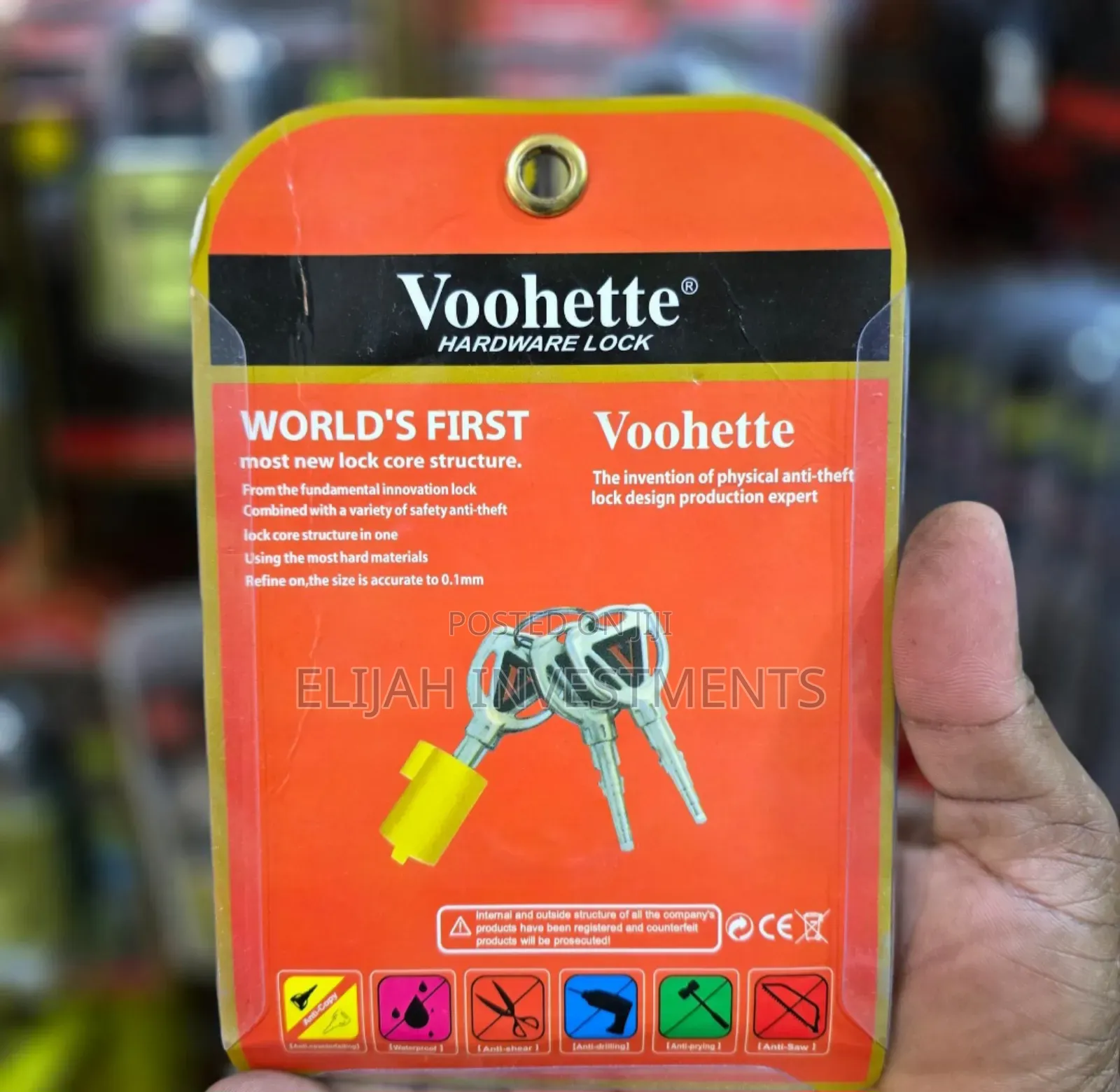 Voohette 70mm Anti Rust Top Security Padlock