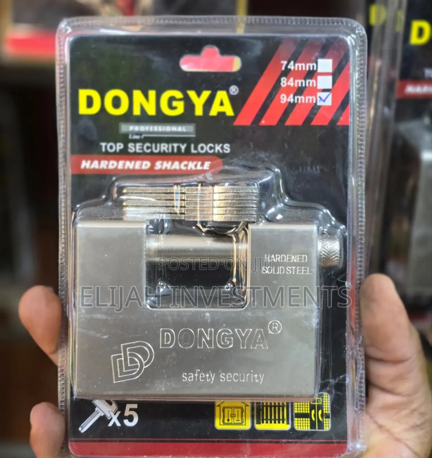 Dongya 94mm Original Heavy-Duty Stainless Steel Padlock