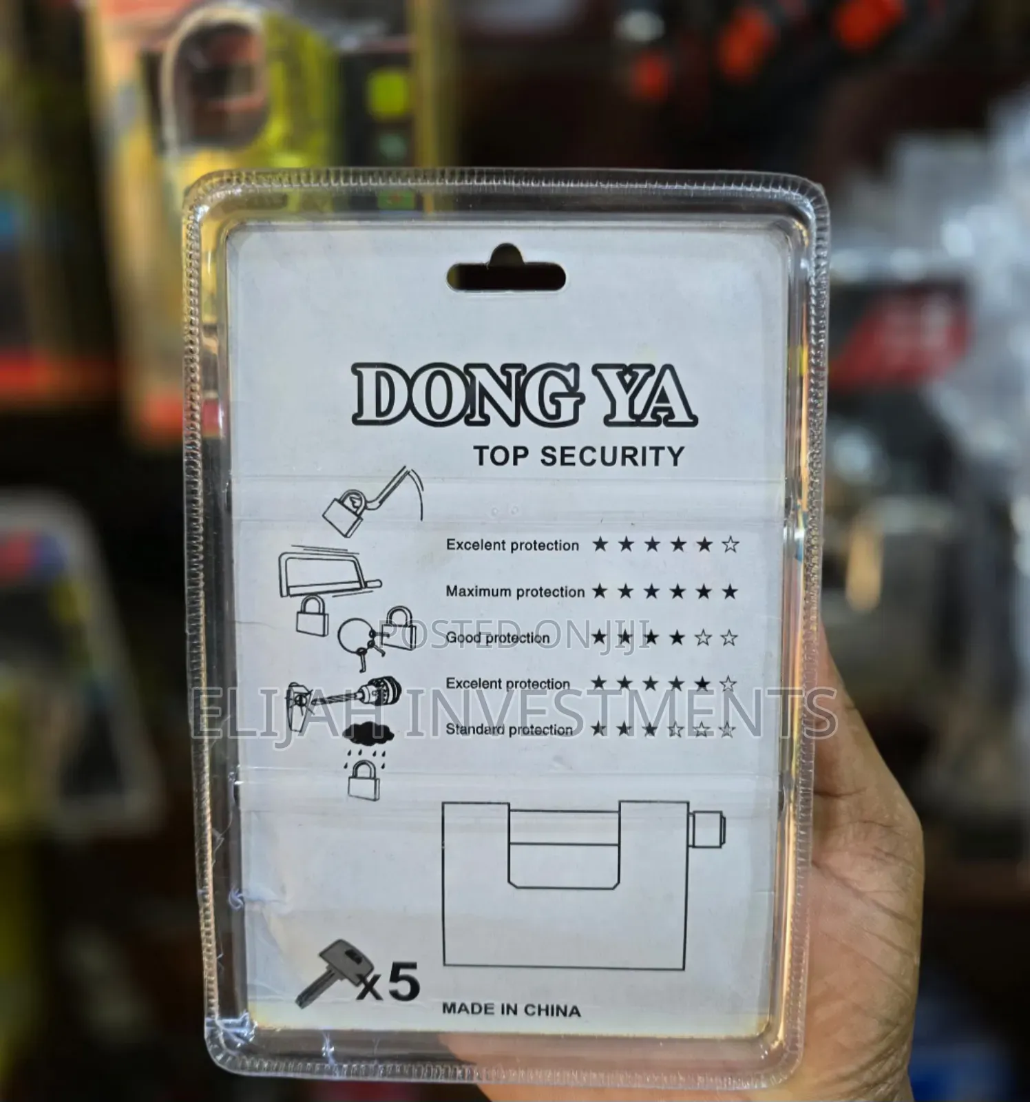 Dongya 94mm Original Heavy-Duty Stainless Steel Padlock