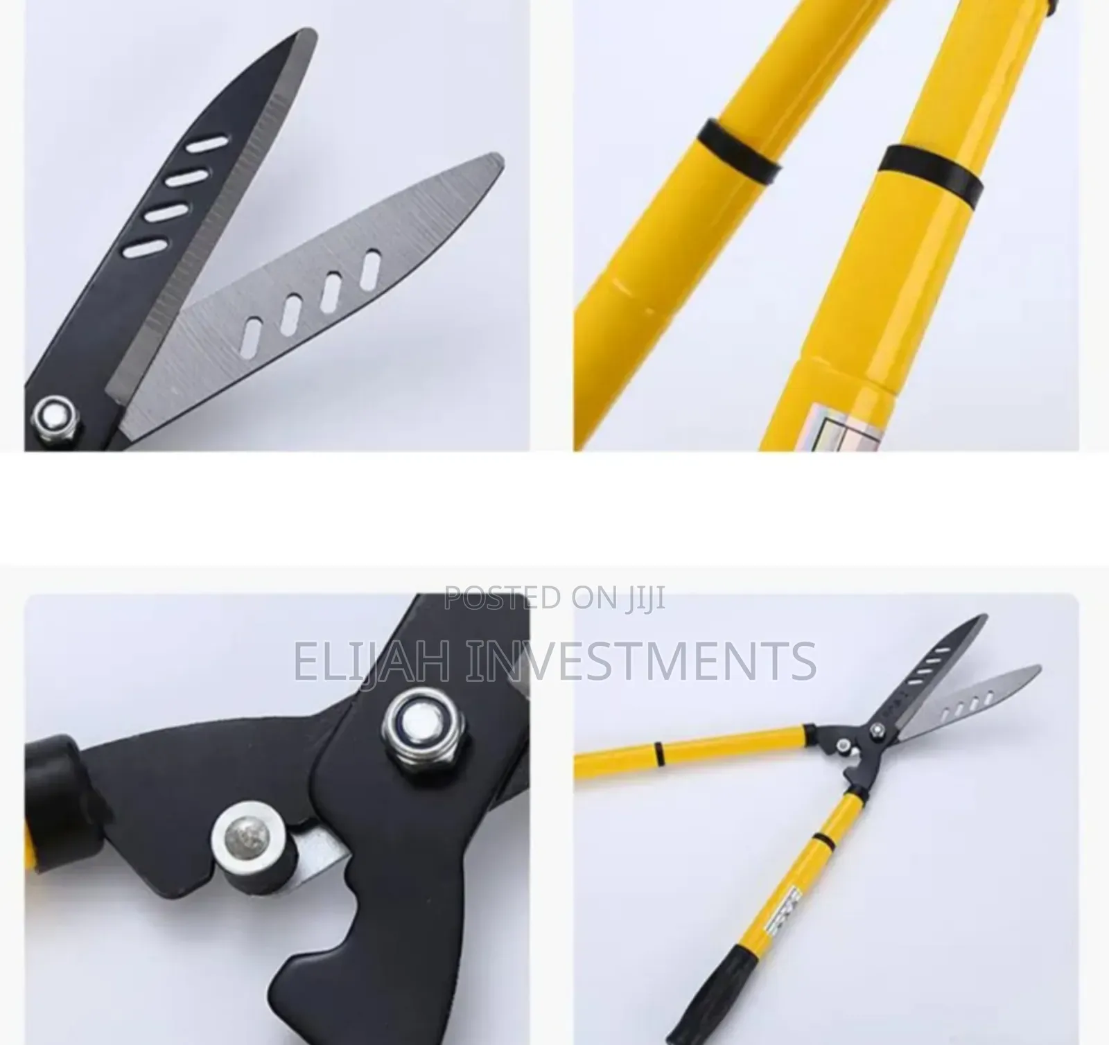 Heavy Duty Metal Garden Hedge Shear Cutter Black Yellow