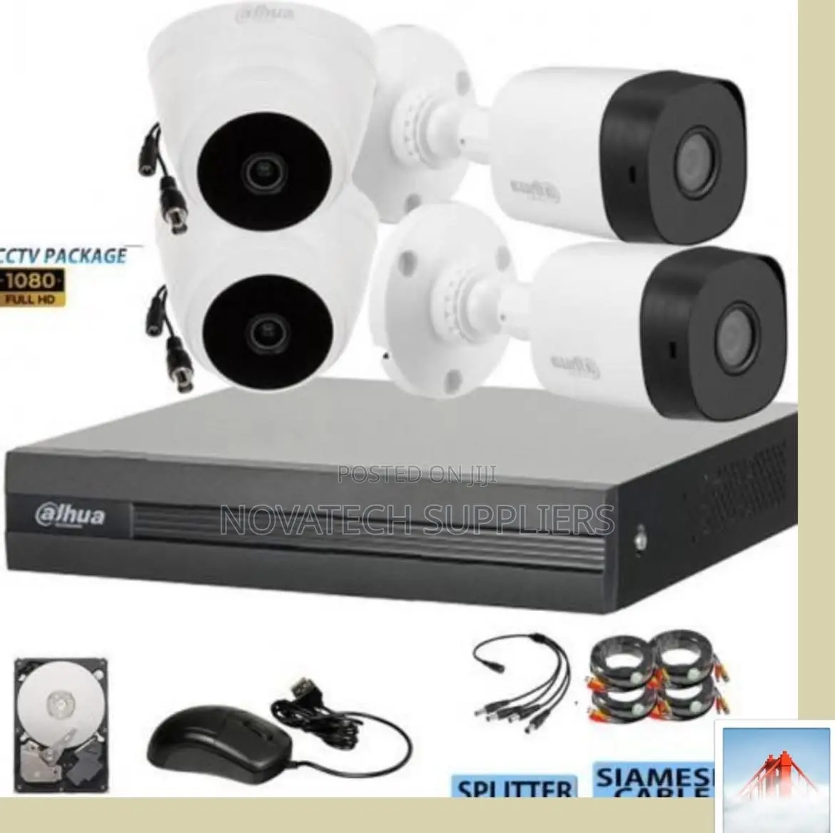 4 Channel 2mp Full Color CCTV Camera Kit 500gb Hard Disk
