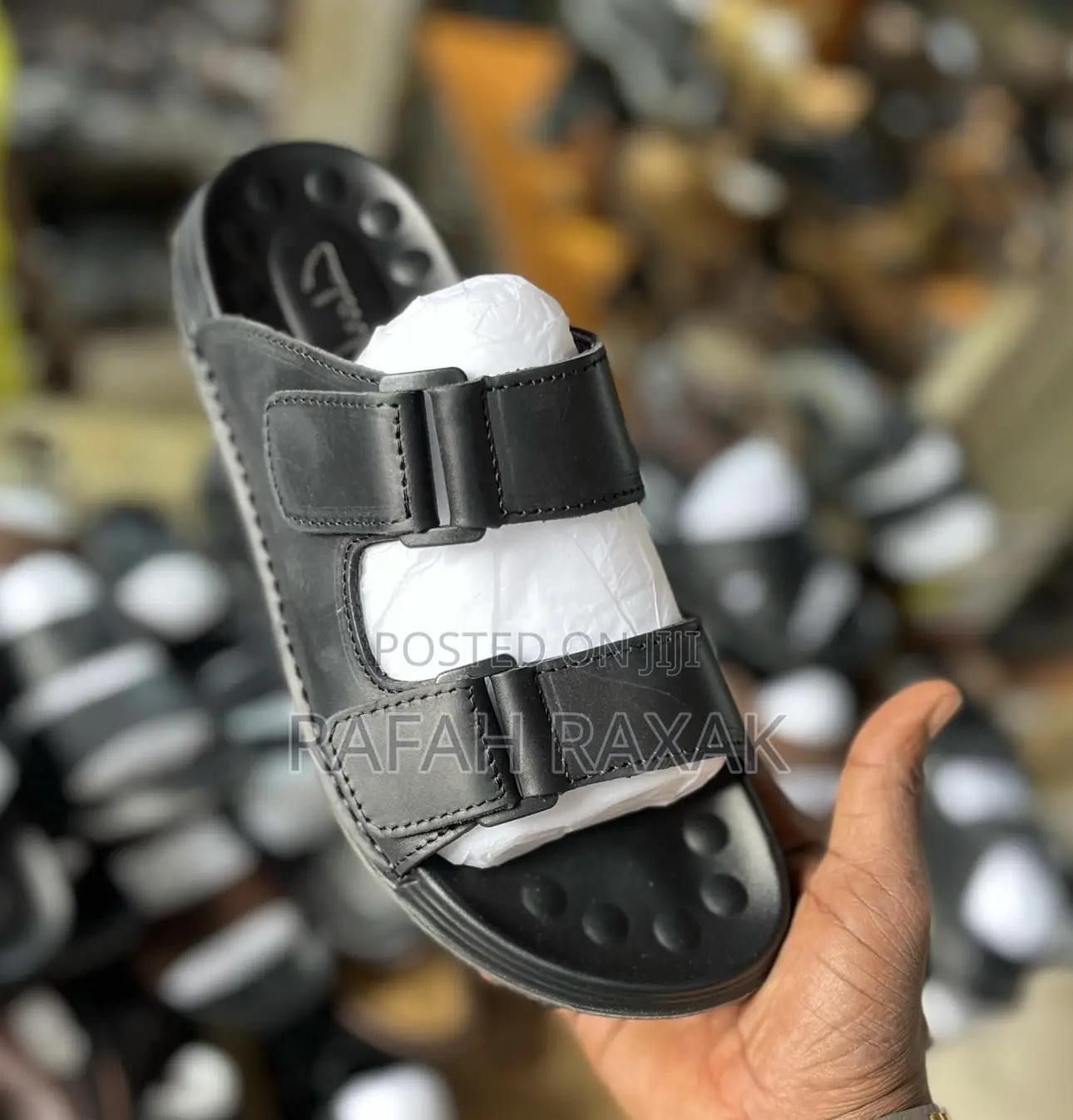 Original Classic Men’S Clarks Double Strap Leather Sandals