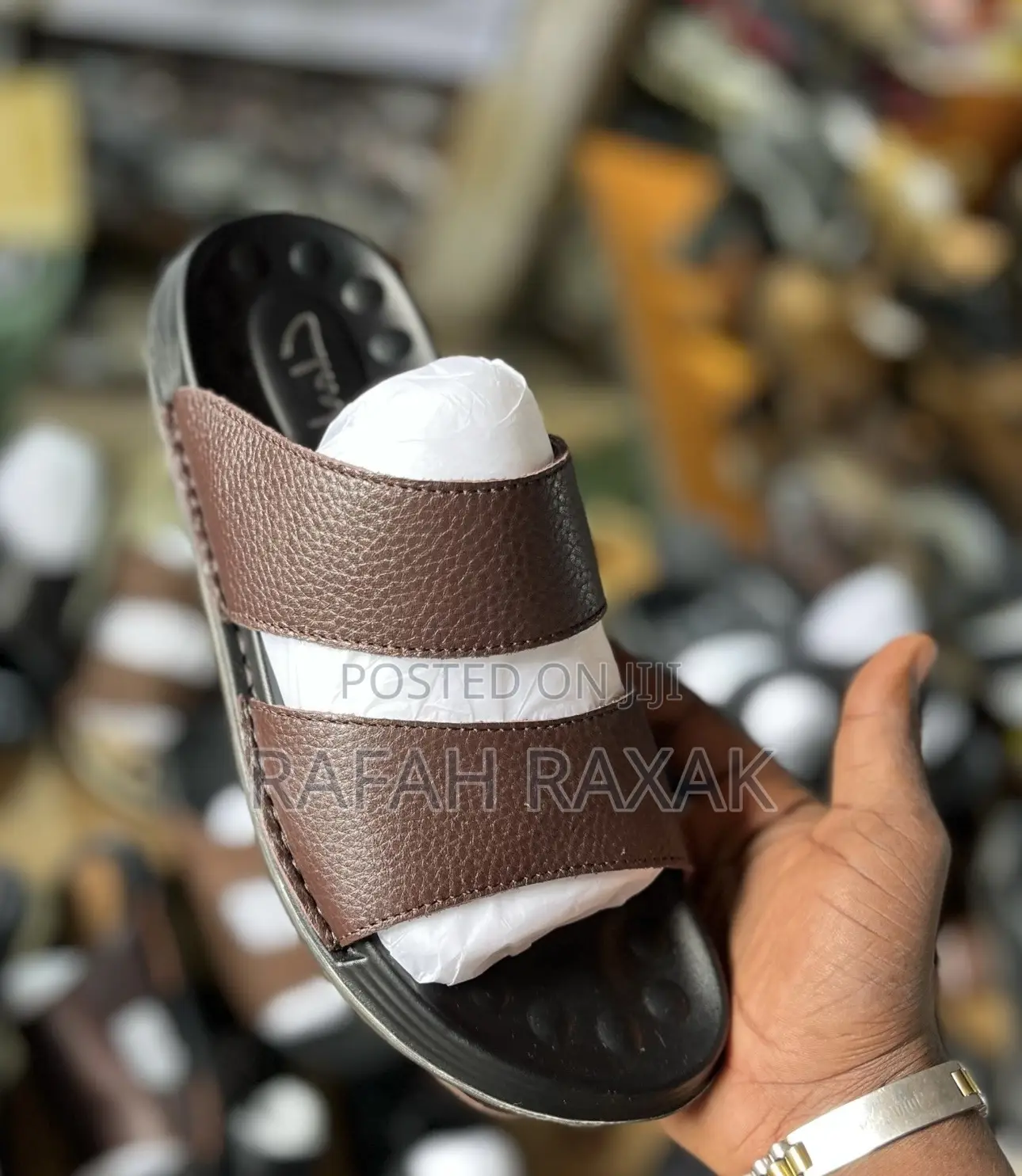 Men’S Classic Brown Rough Leather Clarks Sandals