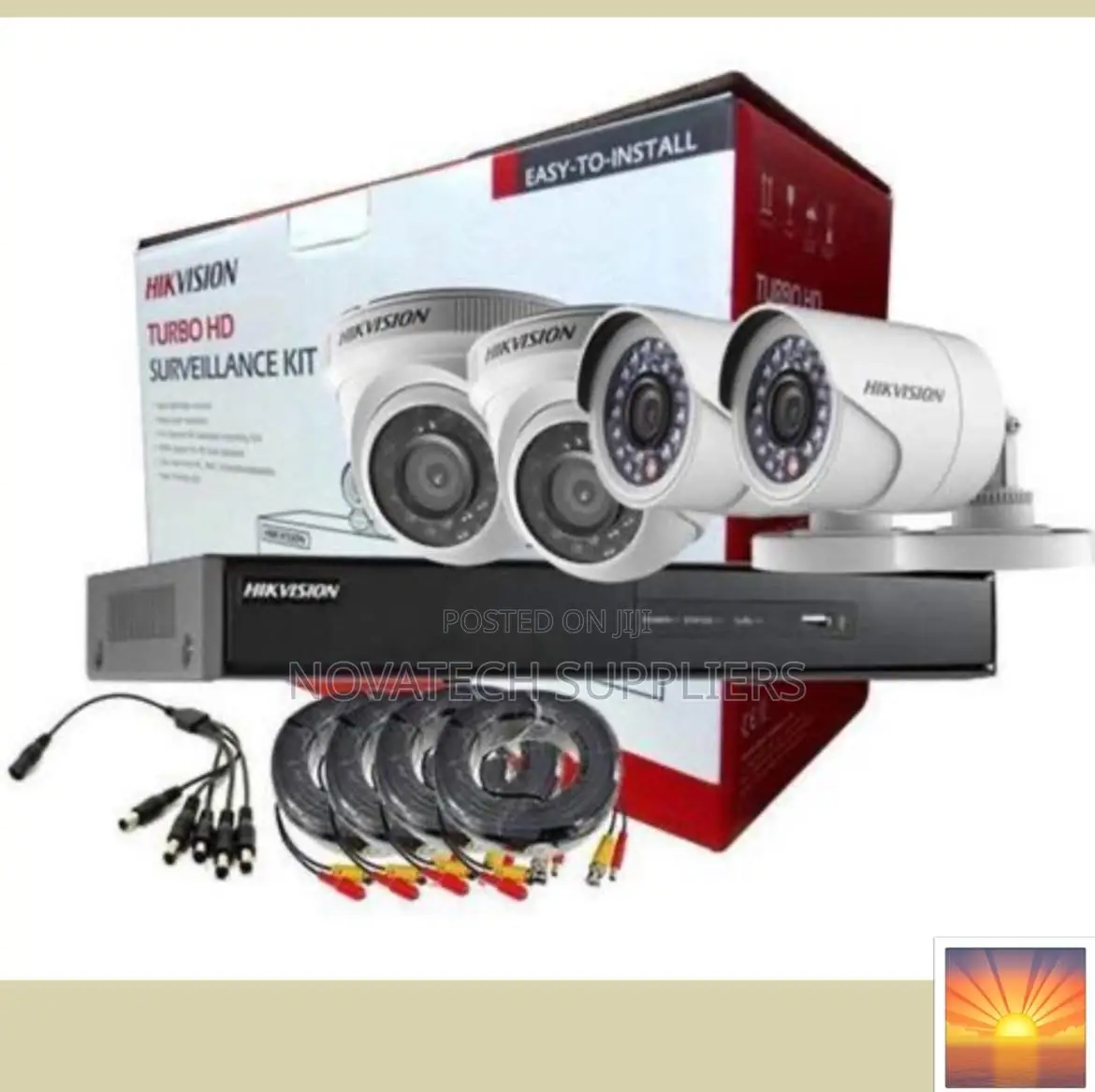 4 Channel 2mp Color Vu Camera Full Kit 2 Bullet 2 Dome