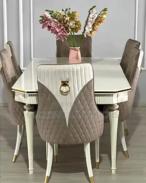 Quality Designed Fabric Six Seater Dining Table