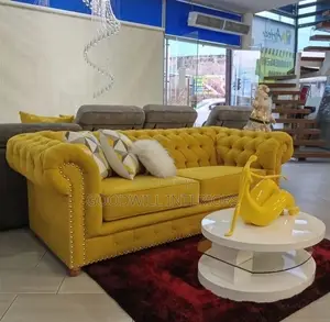 Mastered Yellow Three Seats Sofa
