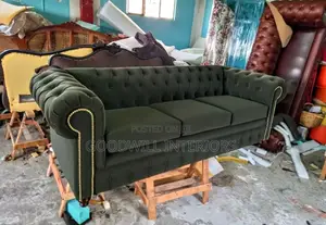 Leather Gray Three Seats Sofa