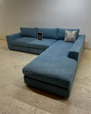Light Blue Five Seats Sofa Set