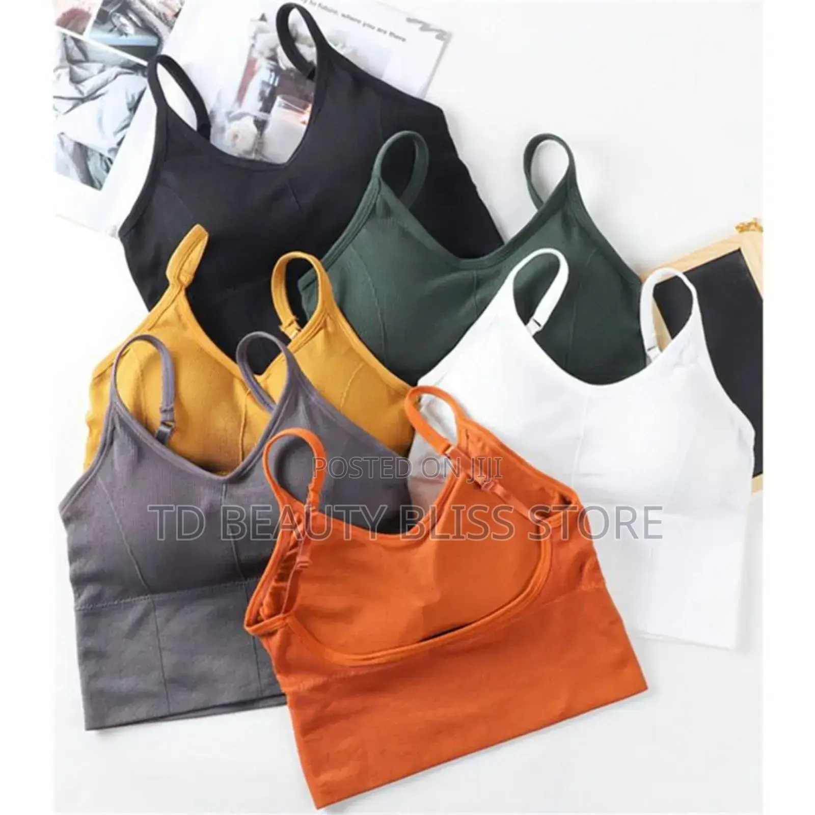 Plain Ribbed Bra Tops