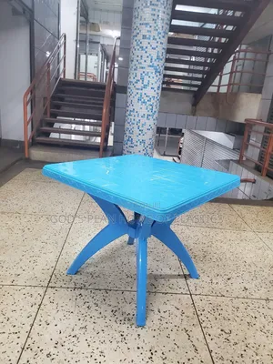 Photo - Light Blue Plastic Table Plastic Table