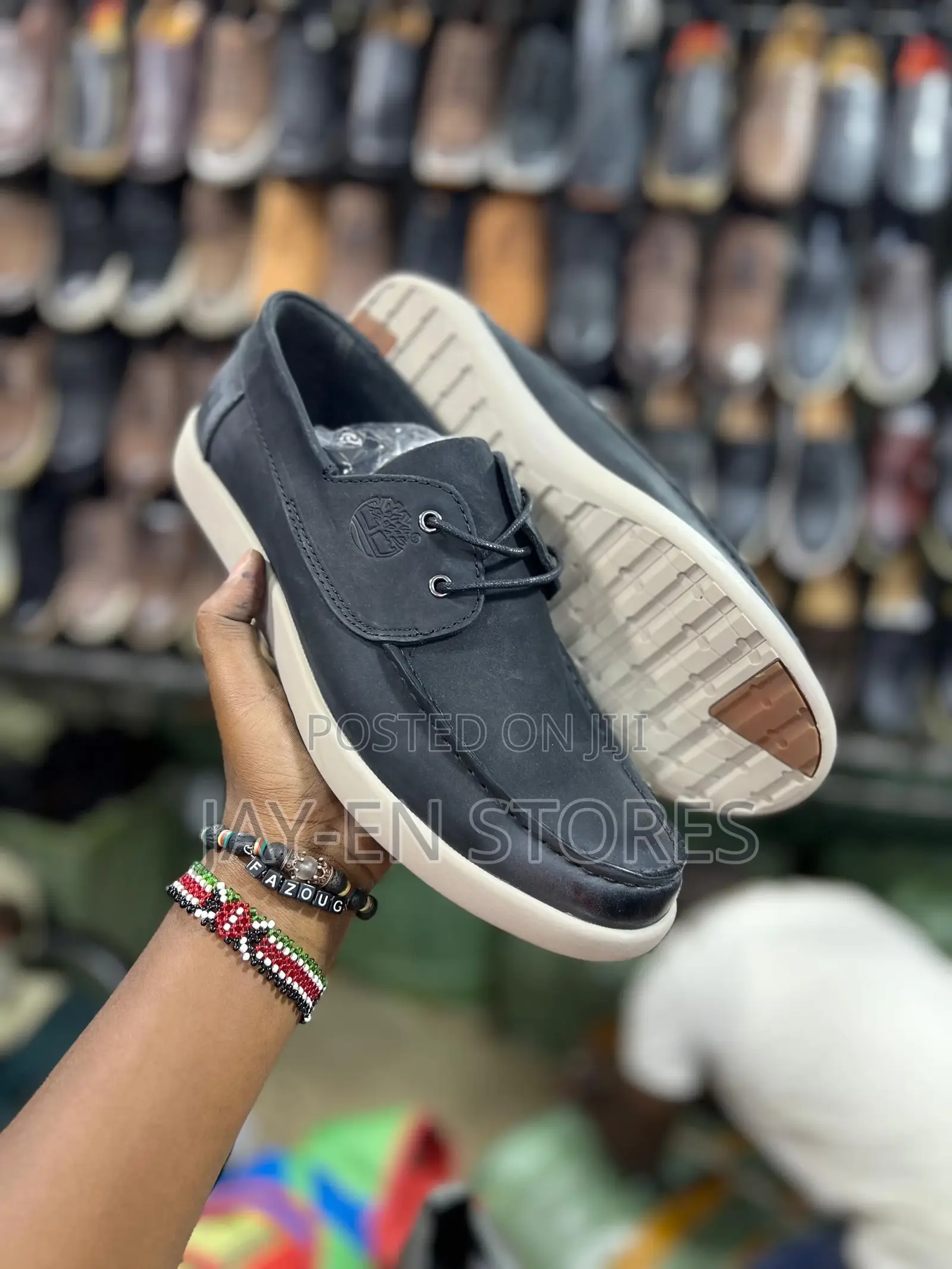 Timberland Black Shoes With White Sole Shoes