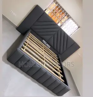 Leather Gray 5 by 6 Bed