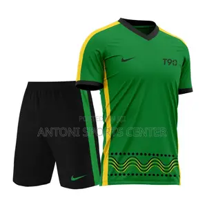 White and Green Color Plain Jersey