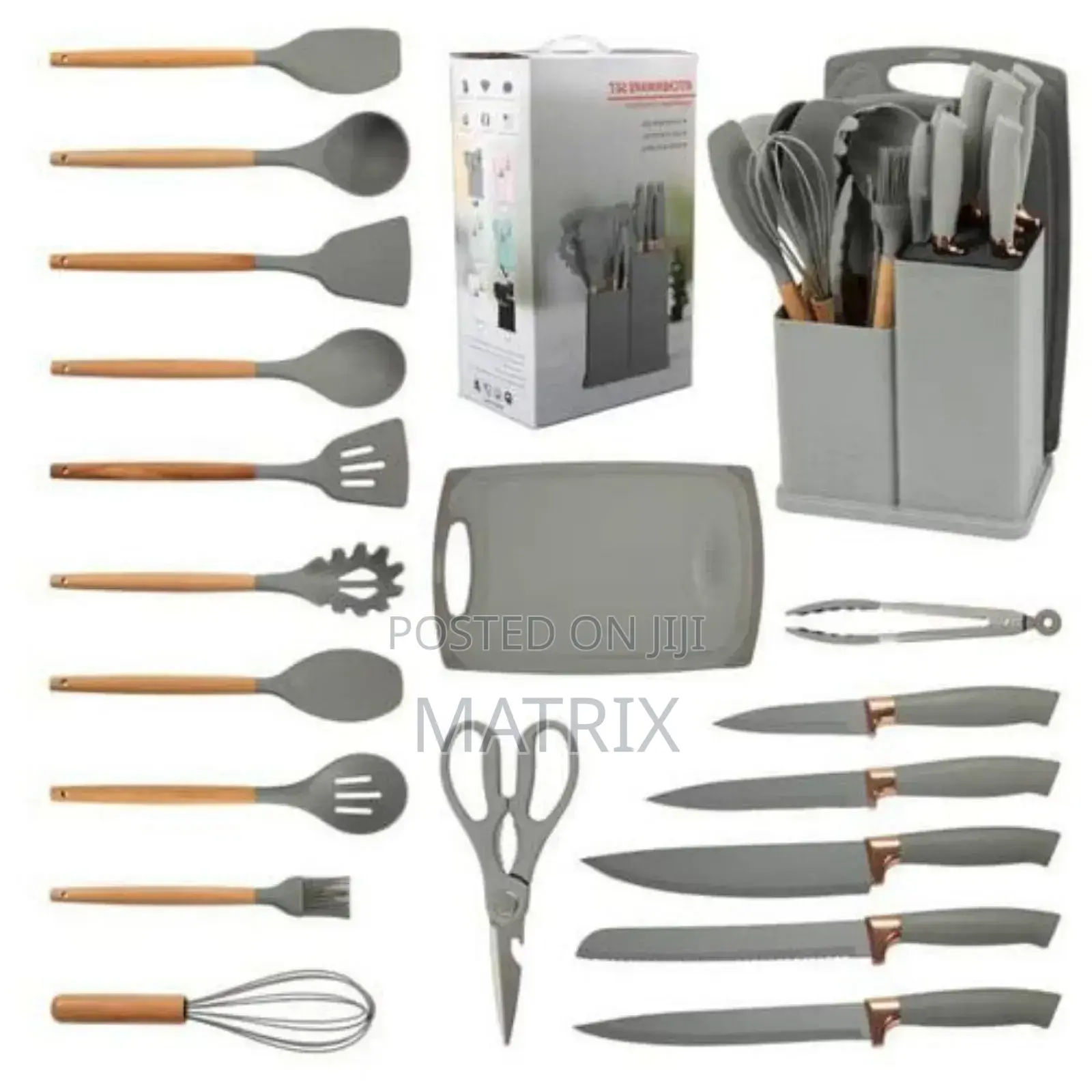 19 Piece Silicone Kitchenware Utensil Se