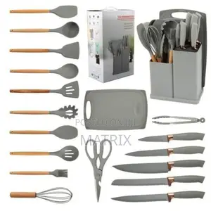 19 Piece Silicone Kitchenware Utensil Se