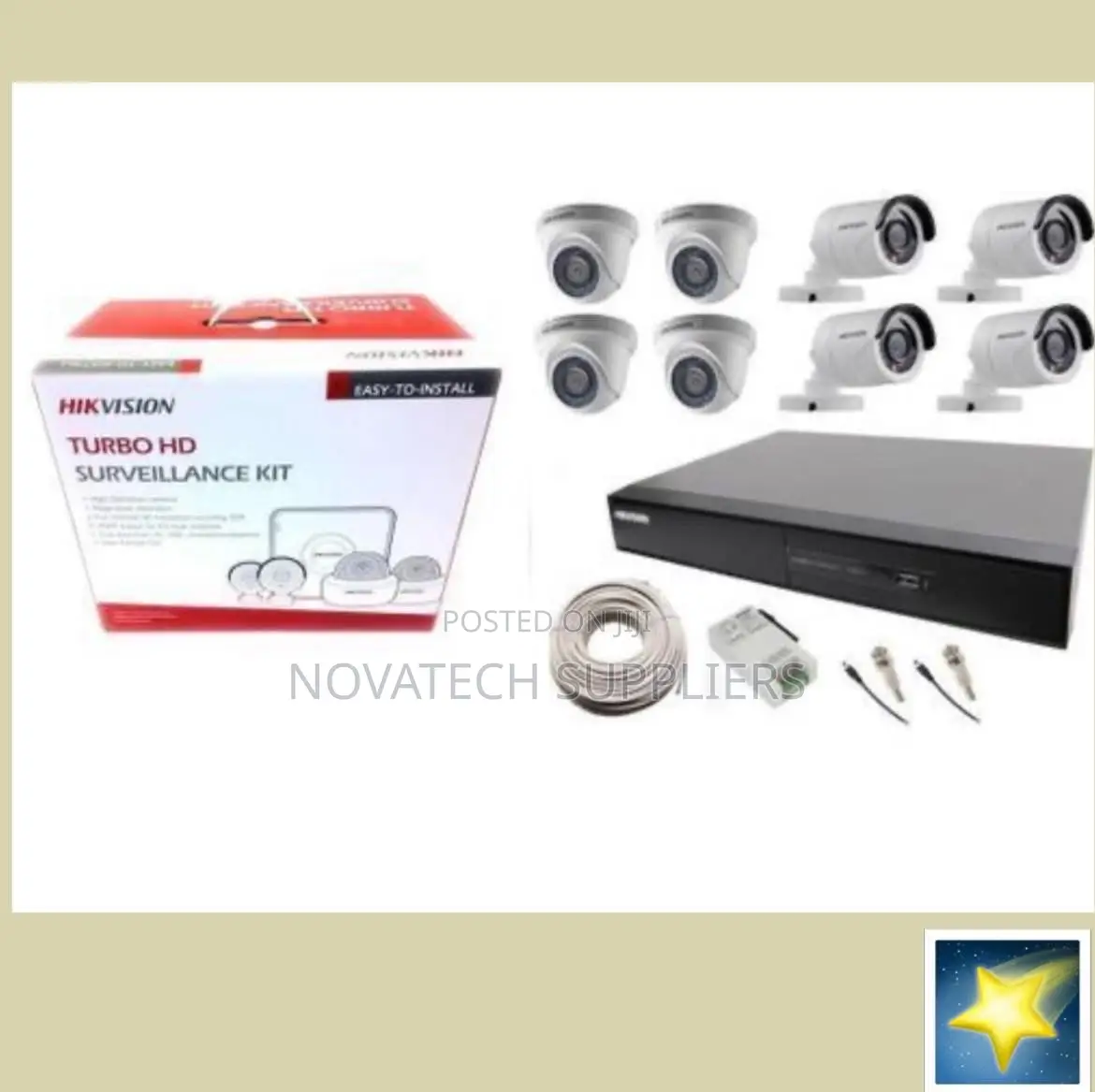 8 Channel Hik Vision CCTV Camera Kit / Full Night Vision Hd