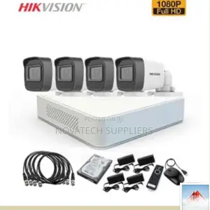 4 Channel Hik Vision CCTV Camera Zak Full Kit 1080p Vid