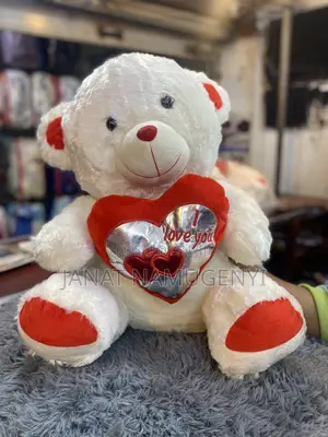 White Red I Love You Teddy Bear