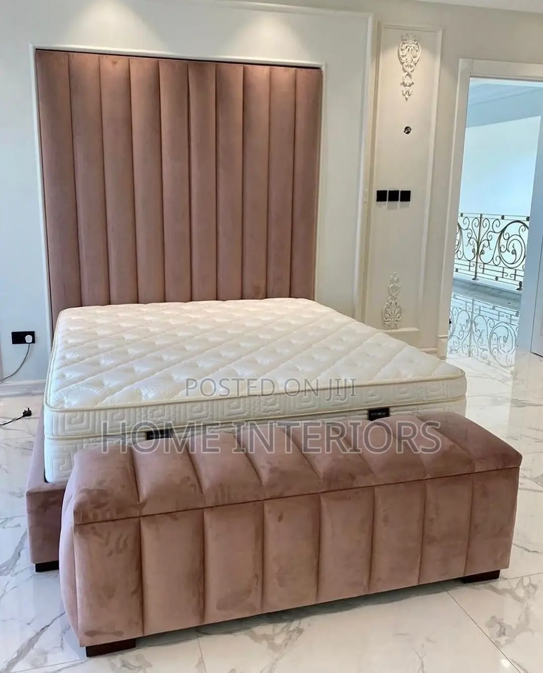 Cream Colored 5 by 6 Bed