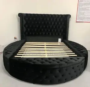 Black Circular Bed