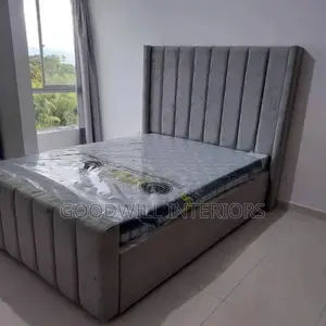 Gray Fabric Bed 5 by 6 Bed